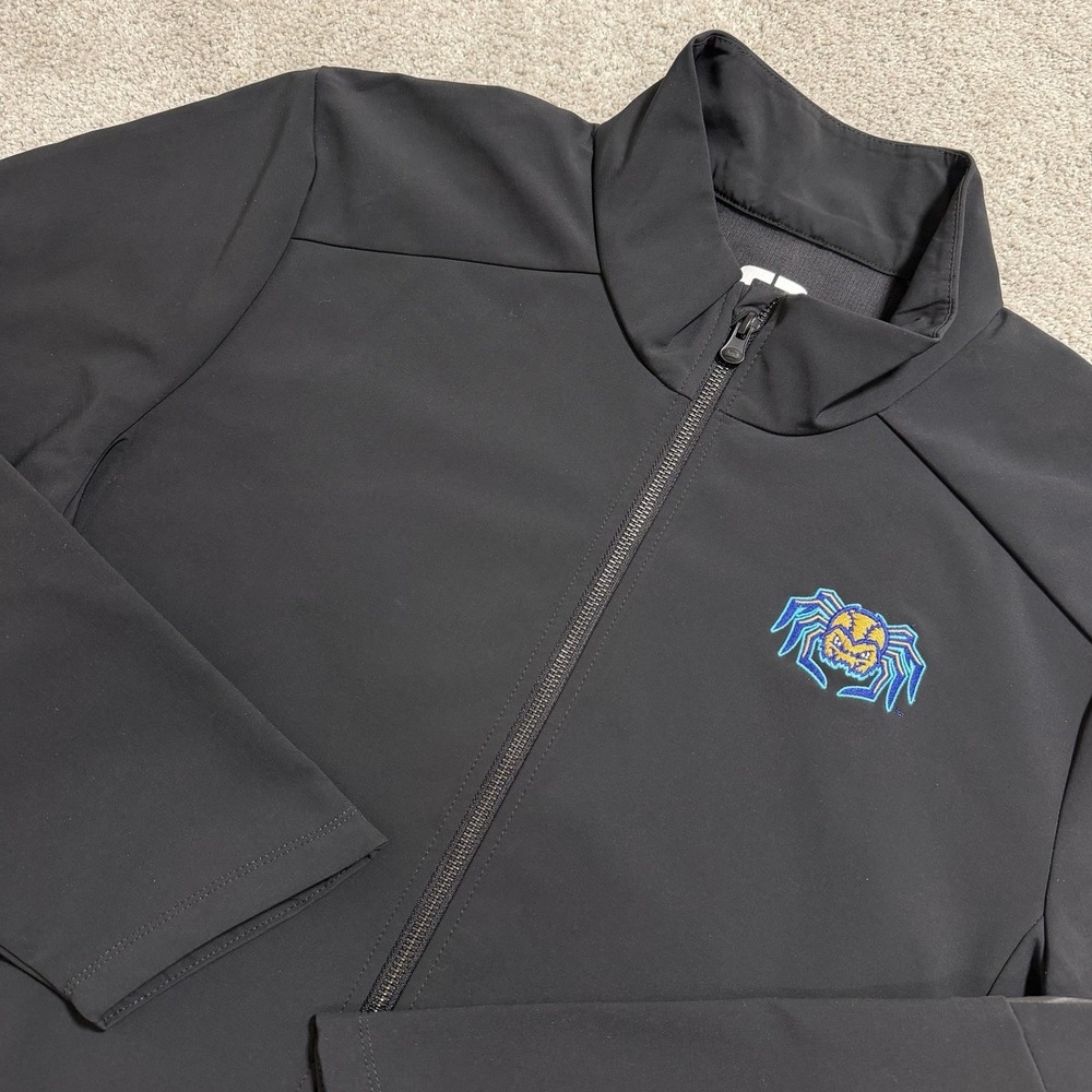 Ogio Fond Du Lac Dock Spiders Jacket Mens L Black Full Zip Lightweight Baseball